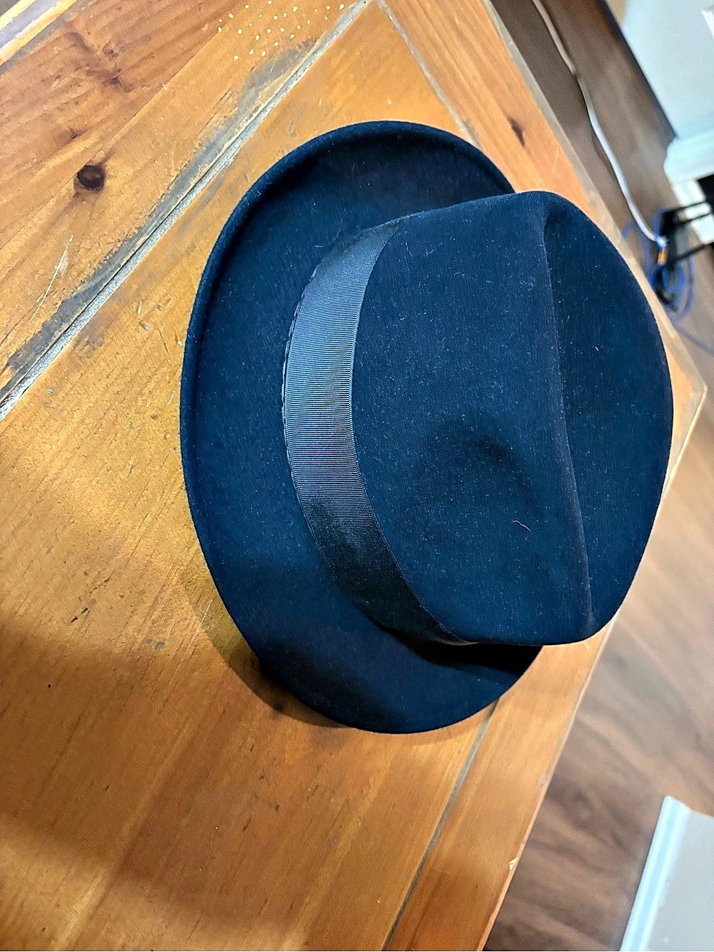 Stetson Open Road Black Fedora Hat Size 7 1/8